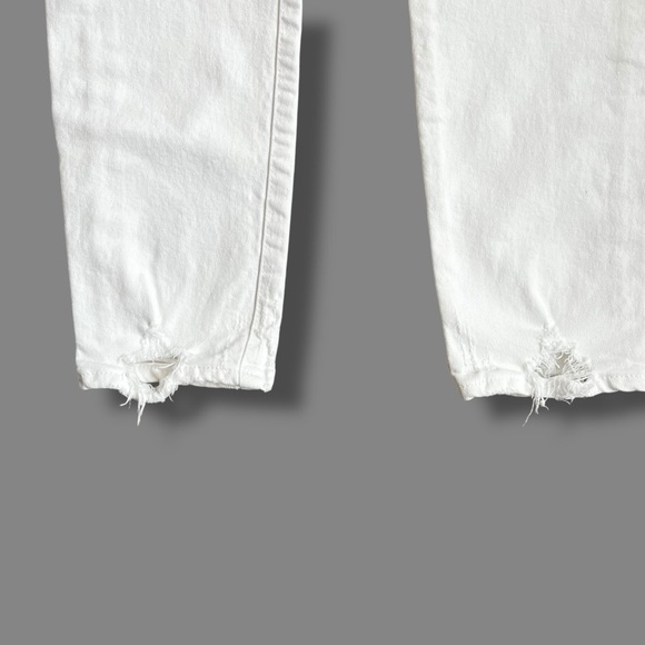 Moussy Velma White Jeans Skinny Distressed Mid rise 5 pocket Made in Japan 6/28 - Picture 7 of 13